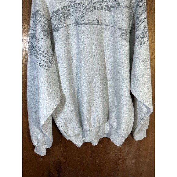 Vintage Benchmark Franklin Mills Golf Golfing Crewneck Sweater AOP Large L USA - Picture 9 of 10